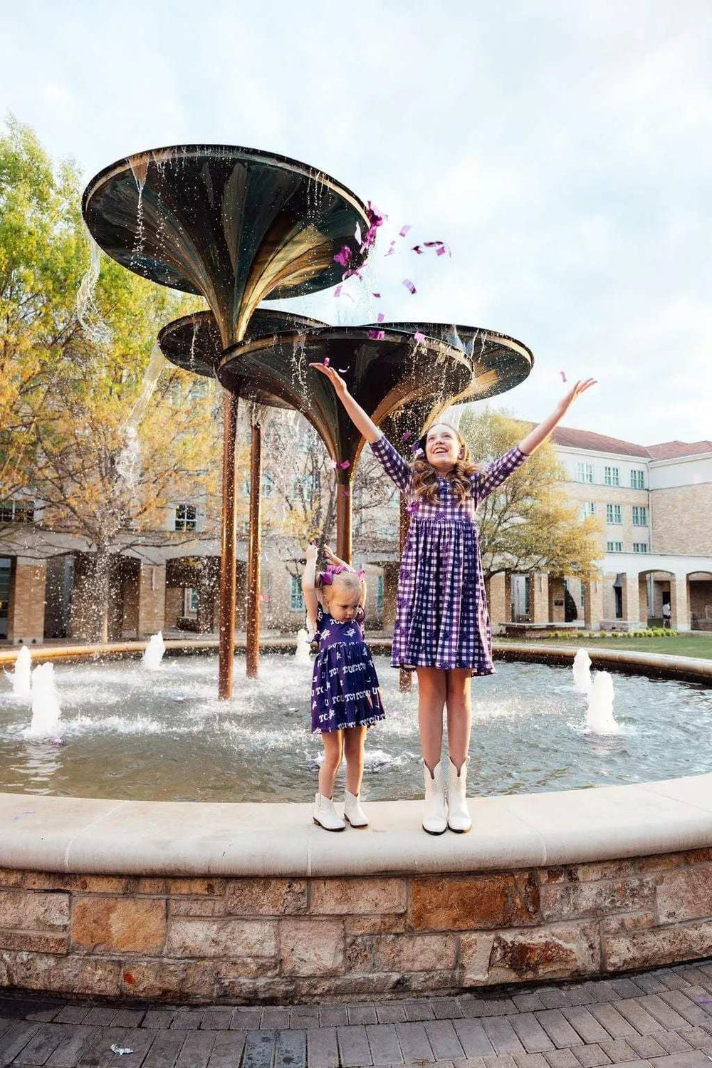 TCU Purple Frog Flutter Twirl Dress - Mila & Rose ® - Flyclothing LLC