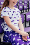 TCU White Frog Ruffle Pocket Tee - Mila & Rose ® - Flyclothing LLC