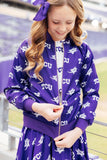 TCU Purple Frog Satin Jacket - Mila & Rose ®