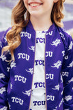 TCU Purple Frog Satin Jacket - Mila & Rose ® - Flyclothing LLC