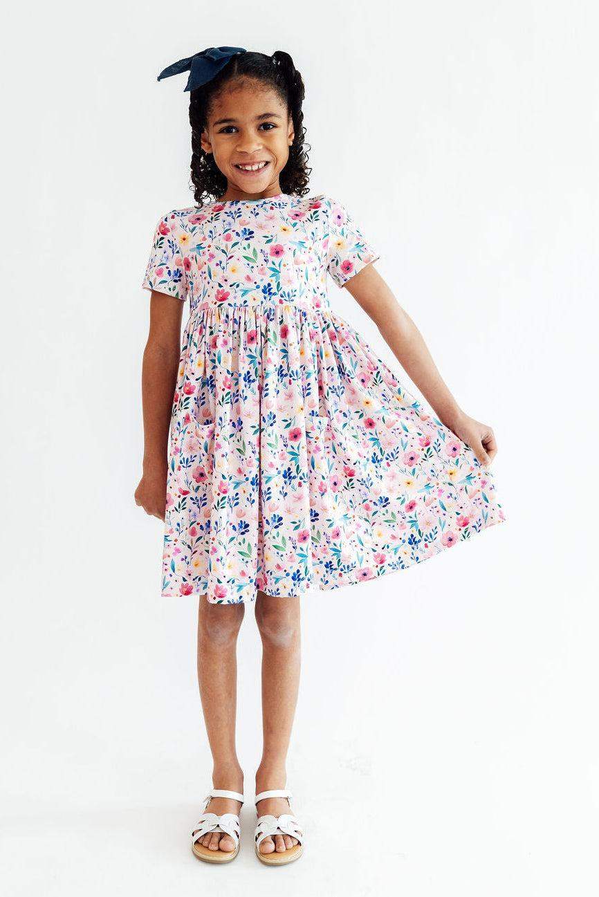 Morning Meadows S/S Pocket Twirl Dress - Mila & Rose ® - Flyclothing LLC