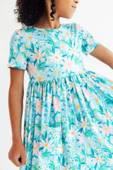 Preppy Daisies S/S Pocket Twirl Dress - Mila & Rose ® - Flyclothing LLC