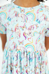 Unicorn Queen S/S Pocket Twirl Dress - Mila & Rose ® - Flyclothing LLC