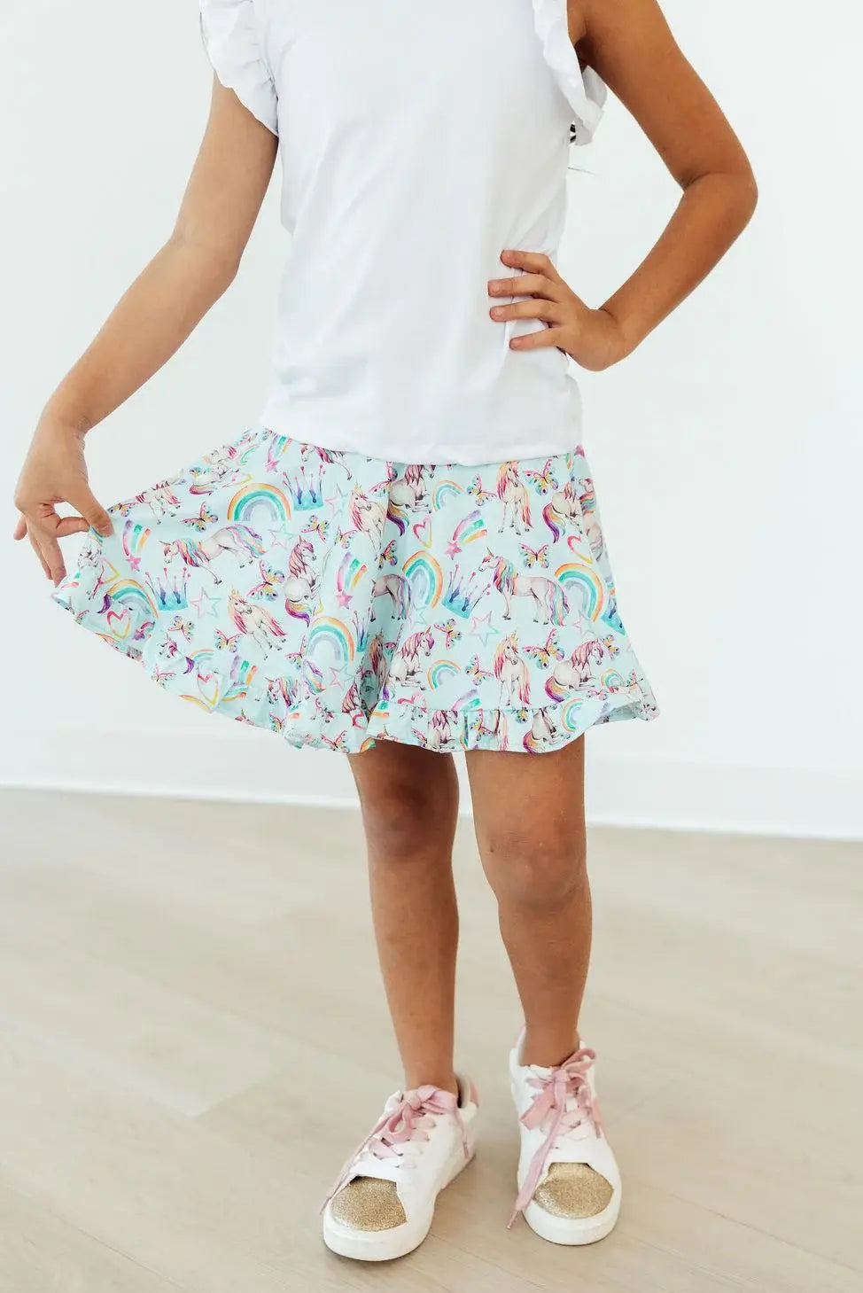 Unicorn Queen Ruffle Twirl Skort - Mila & Rose ® - Flyclothing LLC