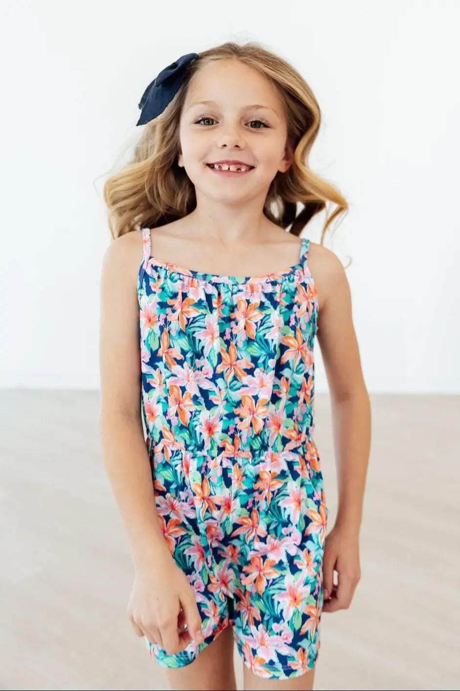 Island Blossoms Strappy Play Romper - Mila & Rose ® - Flyclothing LLC
