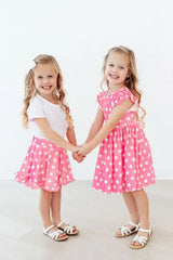 Pink Polka Dots Ruffle Twirl Skort - Mila & Rose ® - Flyclothing LLC