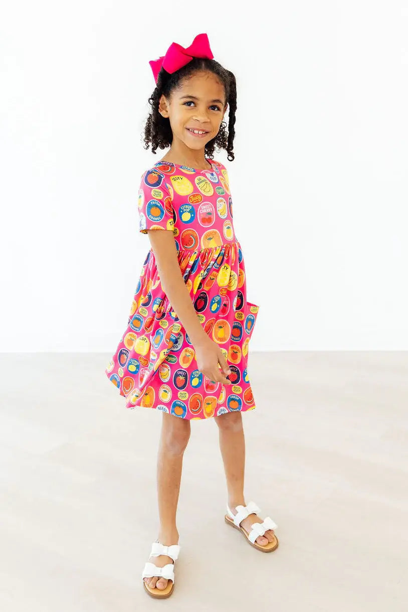 Fresh & Fruity S/S Pocket Twirl Dress - Mila & Rose ® - Flyclothing LLC