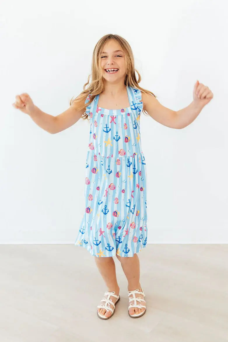 Tidepool Treasures Ruffle Cross Back Dress - Mila & Rose ® - Flyclothing LLC