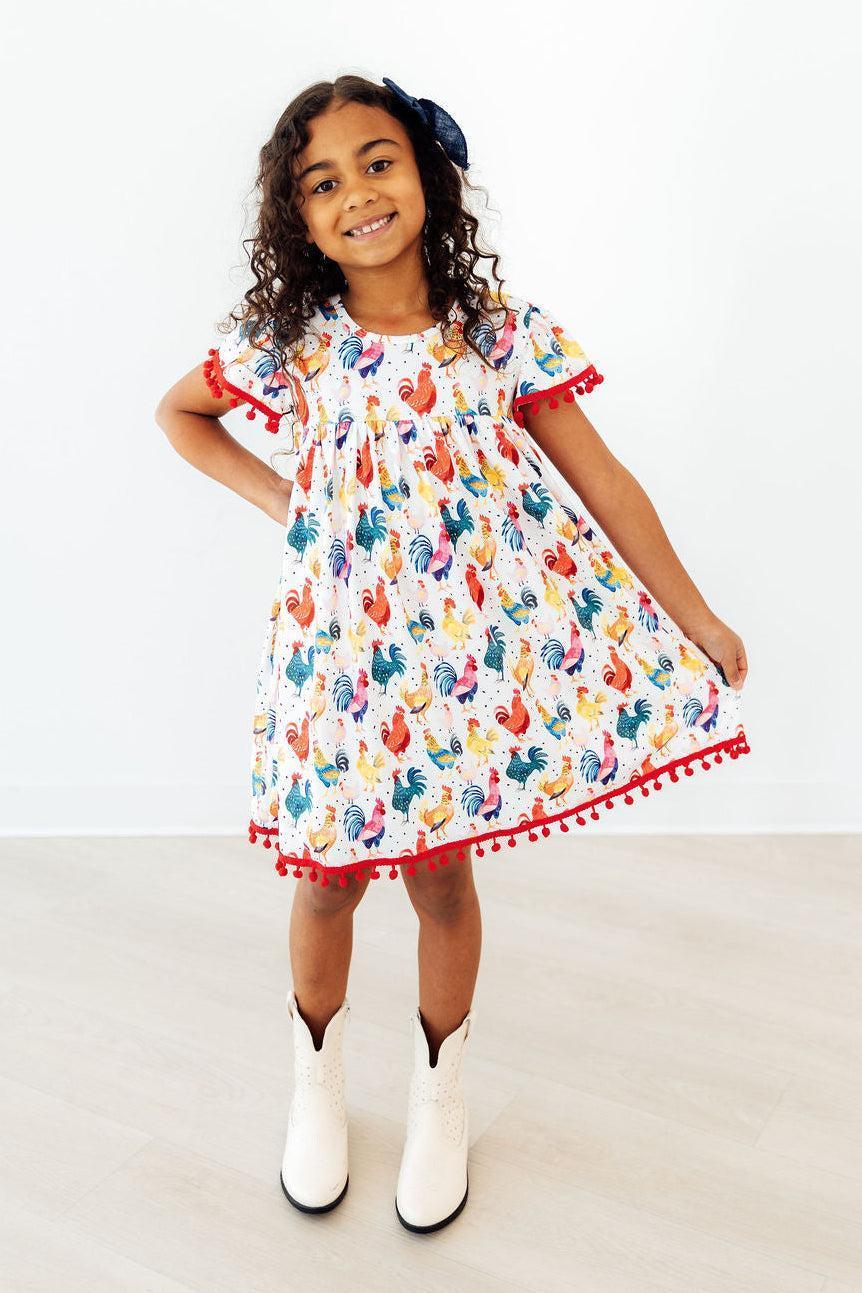 Rooster Pom Pom Dress - Mila & Rose ® - Flyclothing LLC