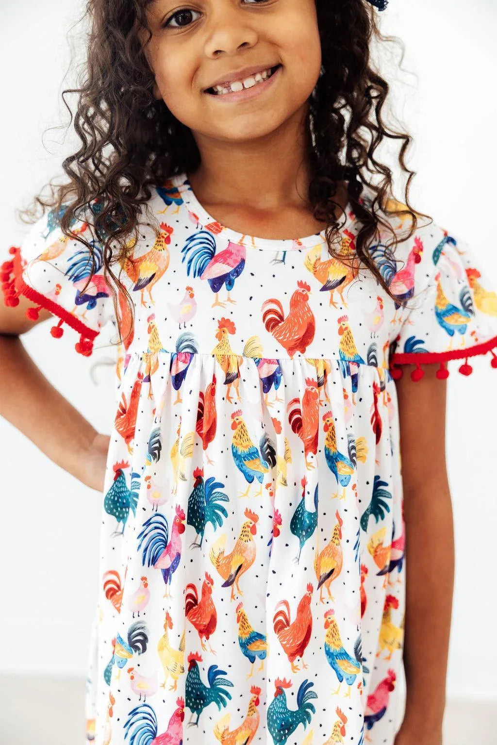 Rooster Pom Pom Dress - Mila & Rose ® - Flyclothing LLC