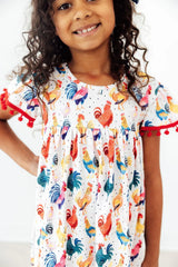 Rooster Pom Pom Dress - Mila & Rose ® - Flyclothing LLC