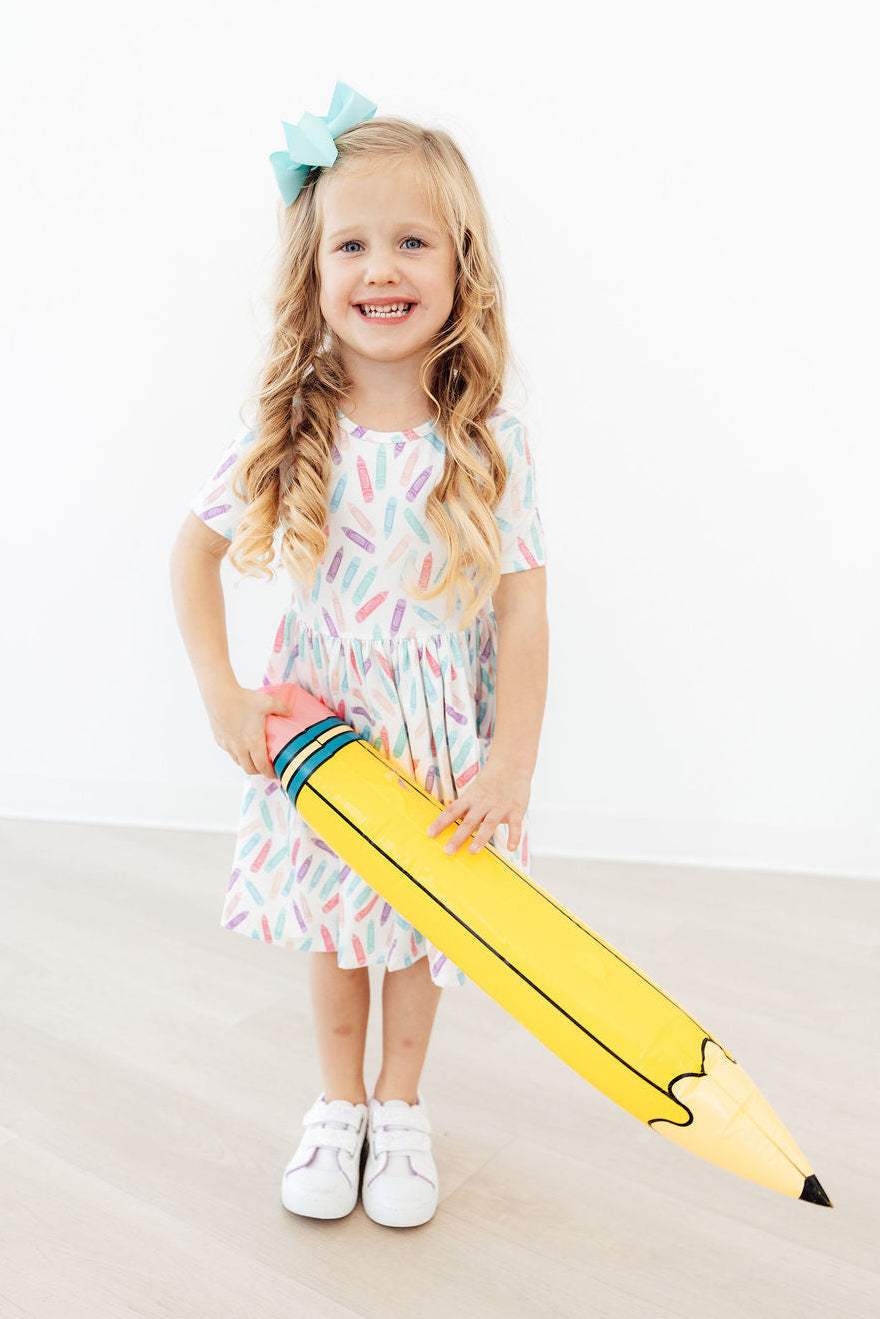 Color Crayons S/S Pocket Twirl Dress - Mila & Rose ® - Flyclothing LLC