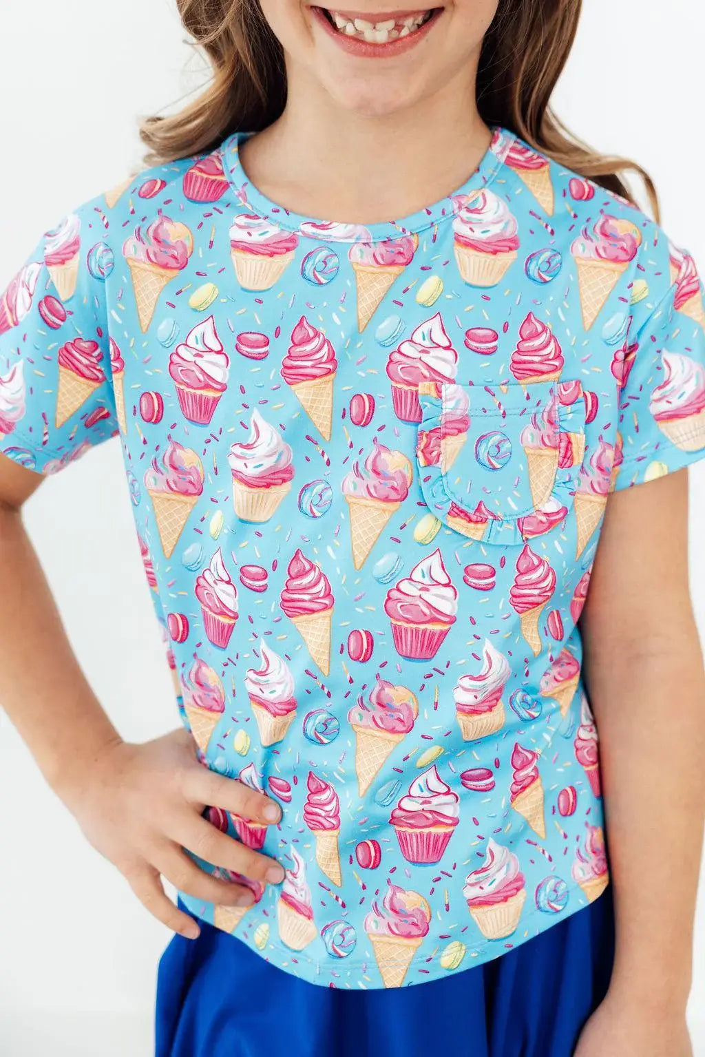 Delightful Desserts Ruffle Pocket Tee - Mila & Rose ® - Flyclothing LLC