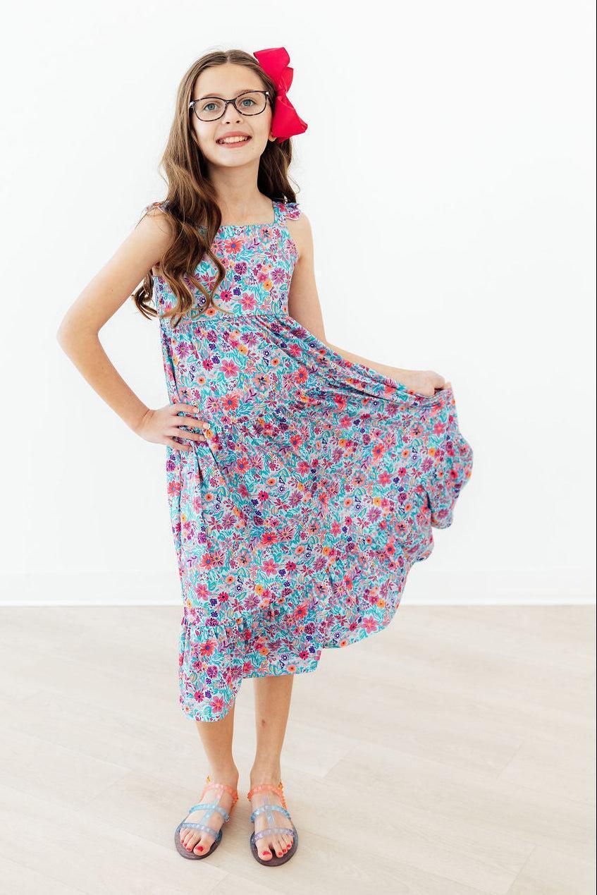 Tropical Garden Ruffle Maxi Dress - Mila & Rose ® - Flyclothing LLC