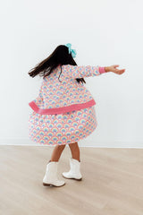 Watercolor Rainbows S/S Pocket Twirl Dress