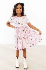 Pink Ranch Hand S/S Pocket Twirl Dress - Mila & Rose ® - Flyclothing LLC