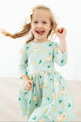 Lucky Duck 3/4 Sleeve Pocket Twirl Dress - Mila & Rose ® - Flyclothing LLC