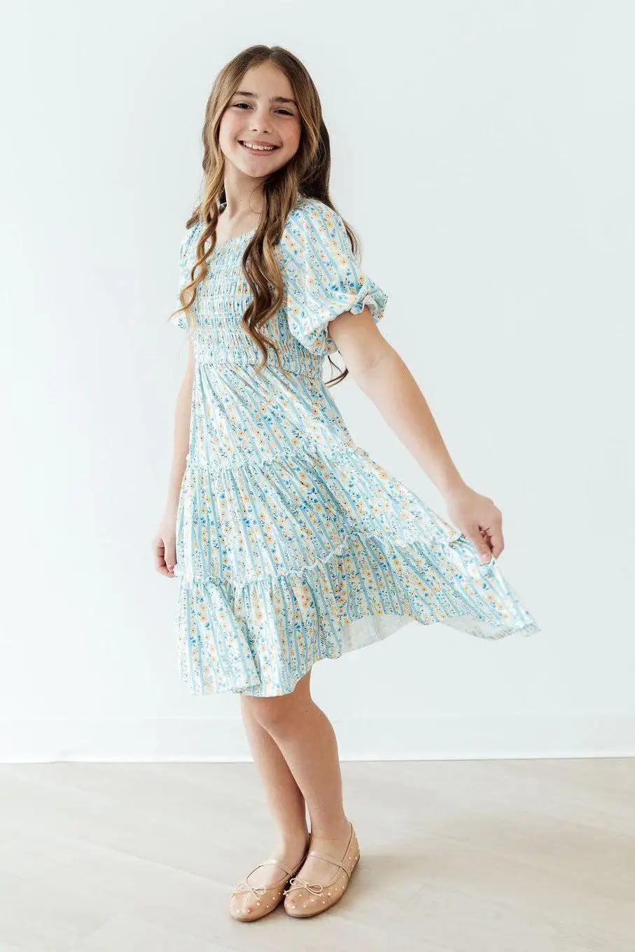 Buttercup Blooms Smocked Ruffle Dress - Mila & Rose ® - Flyclothing LLC