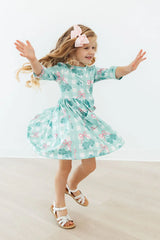 Shamrock Sweetheart 3/4 Sleeve Pocket Twirl Dress - Mila & Rose ® - Flyclothing LLC