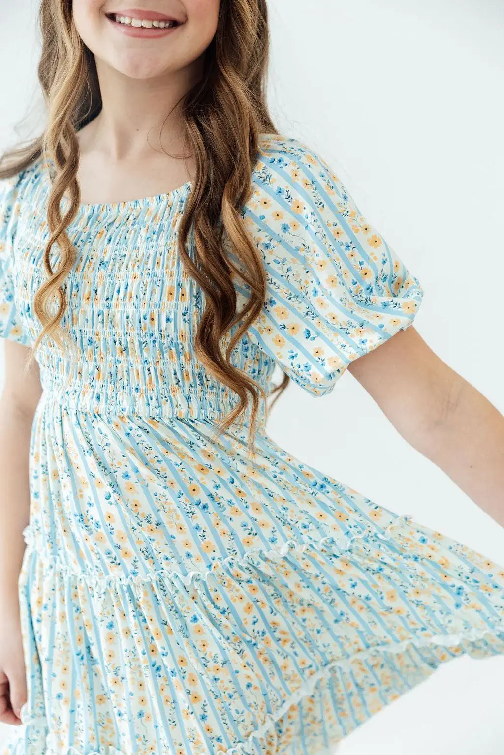 Buttercup Blooms Smocked Ruffle Dress - Mila & Rose ® - Flyclothing LLC
