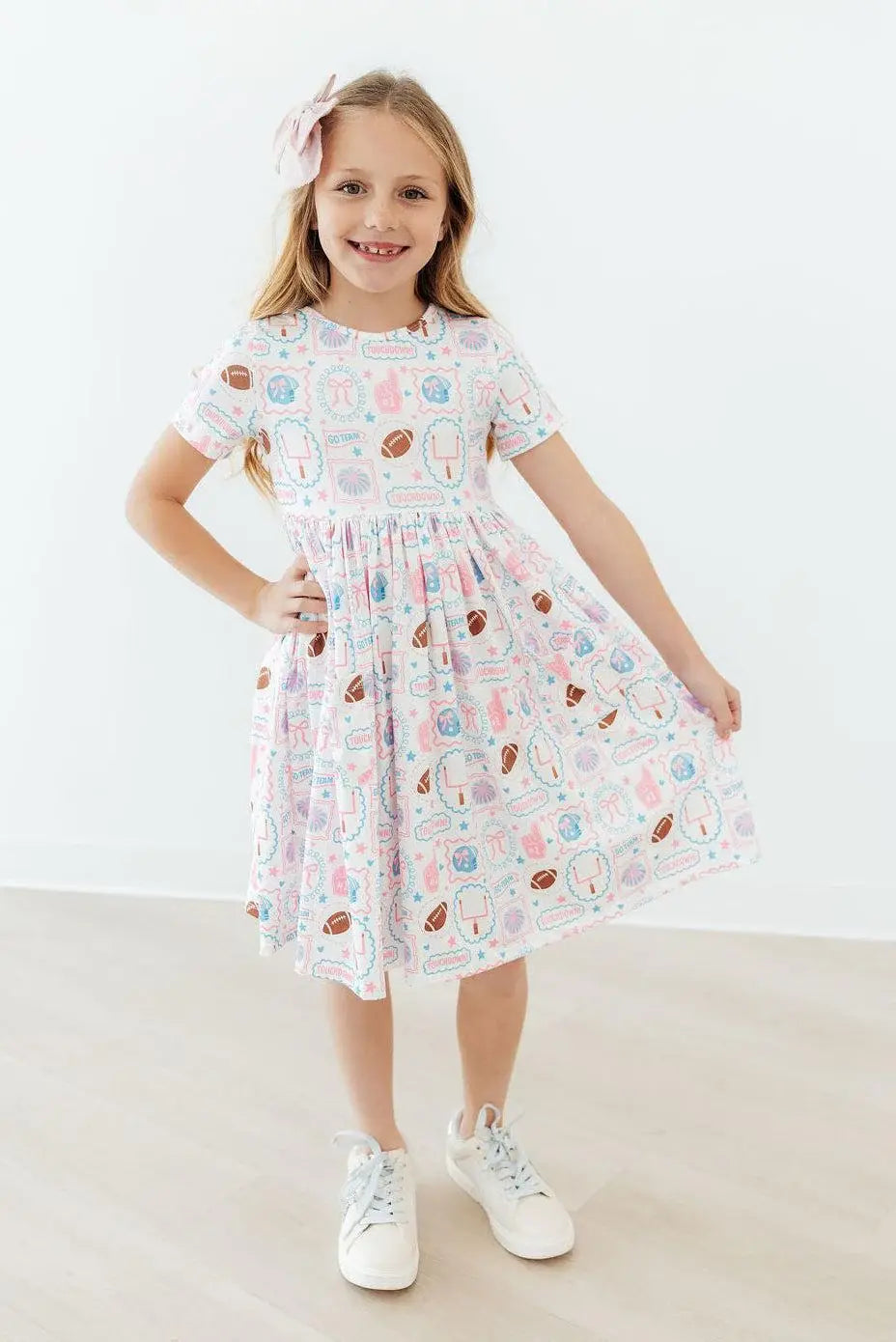 Game Day Girlie S/S Pocket Twirl Dress - Mila & Rose ® - Flyclothing LLC
