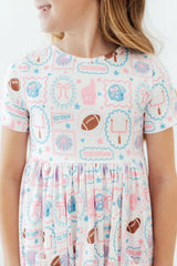 Game Day Girlie S/S Pocket Twirl Dress - Mila & Rose ® - Flyclothing LLC