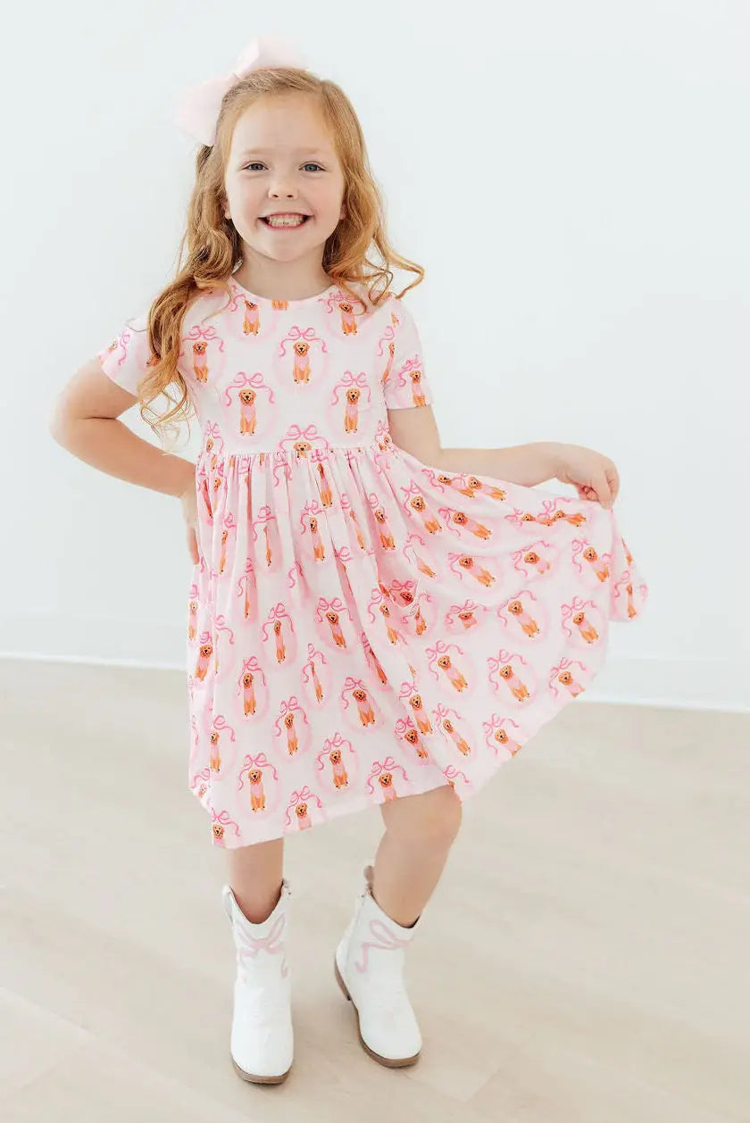 Girl's Best Friend S/S Pocket Twirl Dress - Mila & Rose ® - Flyclothing LLC