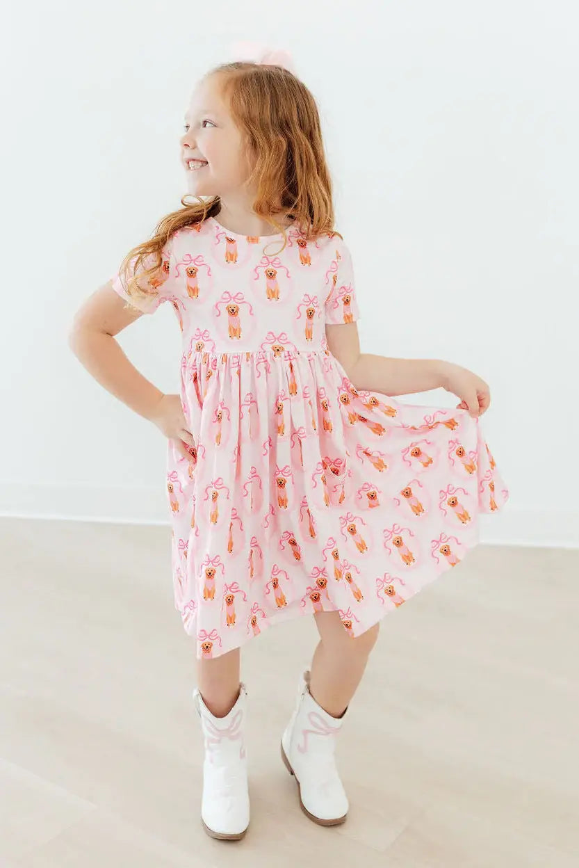 Girl's Best Friend S/S Pocket Twirl Dress - Mila & Rose ® - Flyclothing LLC