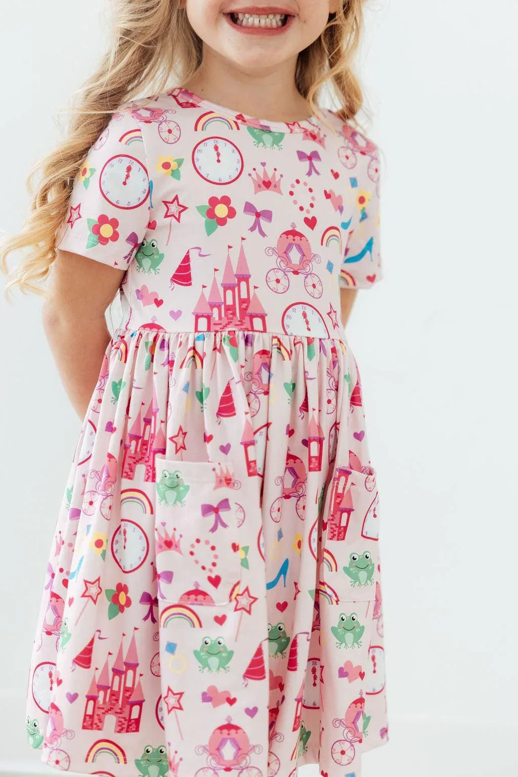 Princess & the Froggie S/S Pocket Twirl Dress - Mila & Rose ® - Flyclothing LLC