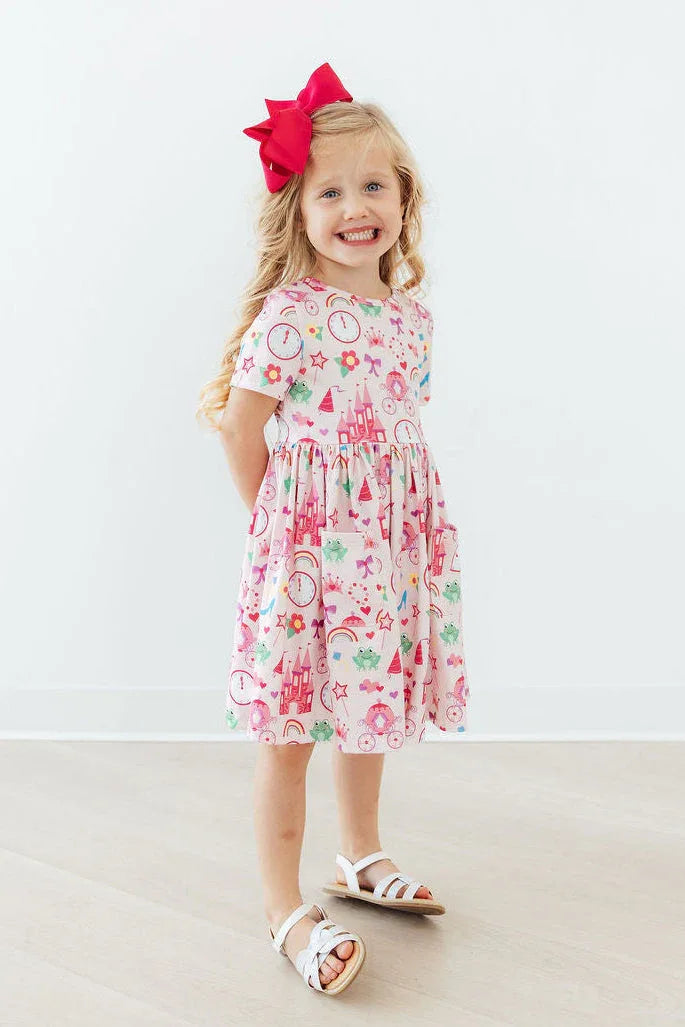 Princess & the Froggie S/S Pocket Twirl Dress - Mila & Rose ® - Flyclothing LLC