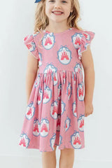 Once Upon a Castle Flutter Sleeve Twirl Dress - Mila & Rose ® - Flyclothing LLC