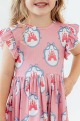 Once Upon a Castle Flutter Sleeve Twirl Dress - Mila & Rose ® - Flyclothing LLC