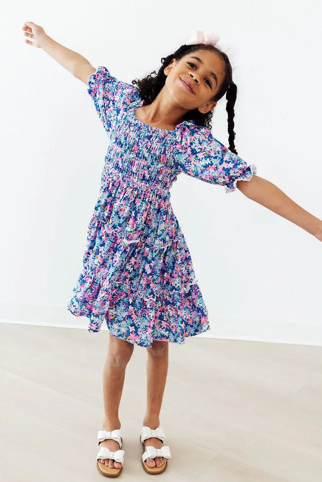 Darling Daisies Smocked Ruffle Dress - Mila & Rose ® - Flyclothing LLC