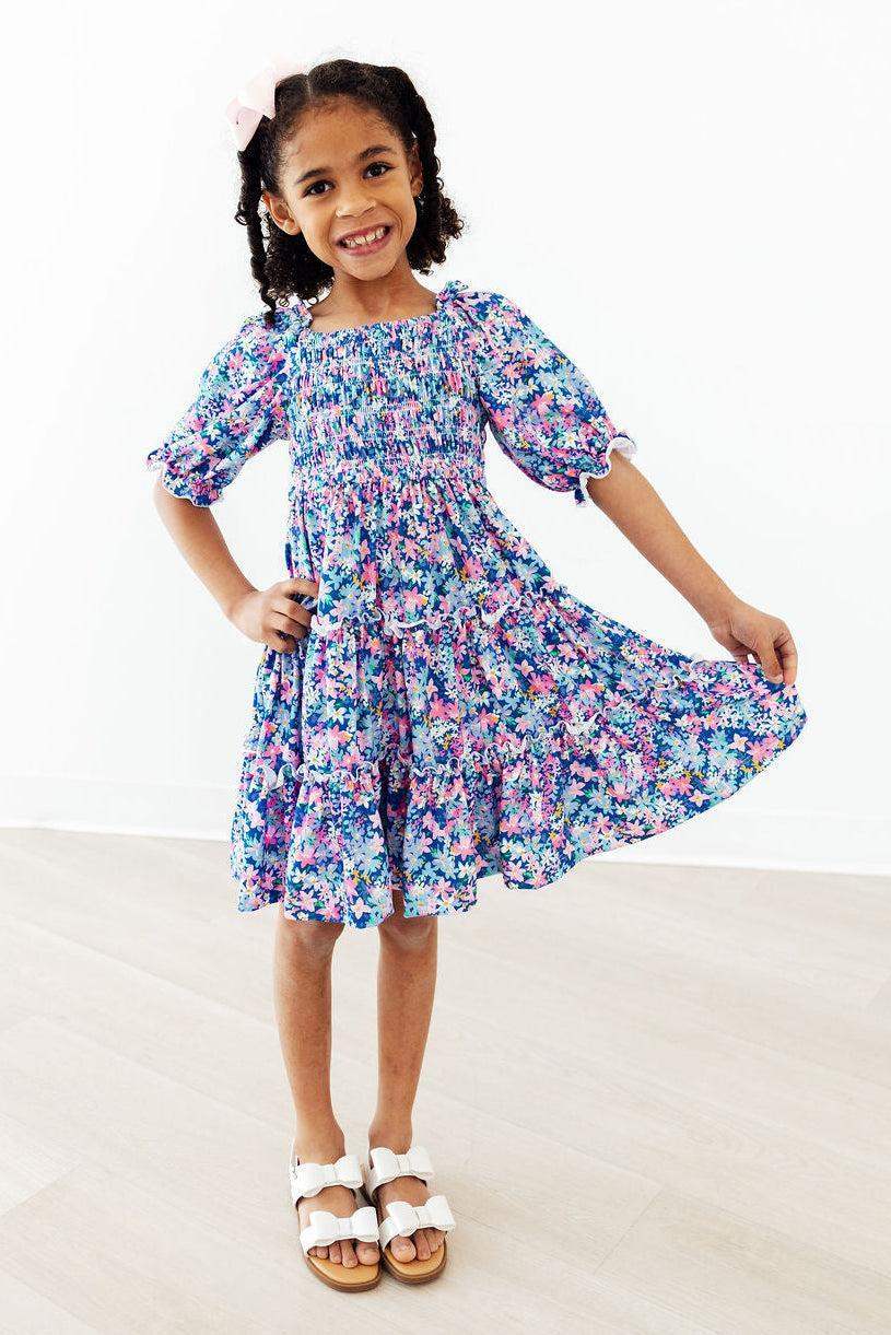 Darling Daisies Smocked Ruffle Dress - Mila & Rose ® - Flyclothing LLC