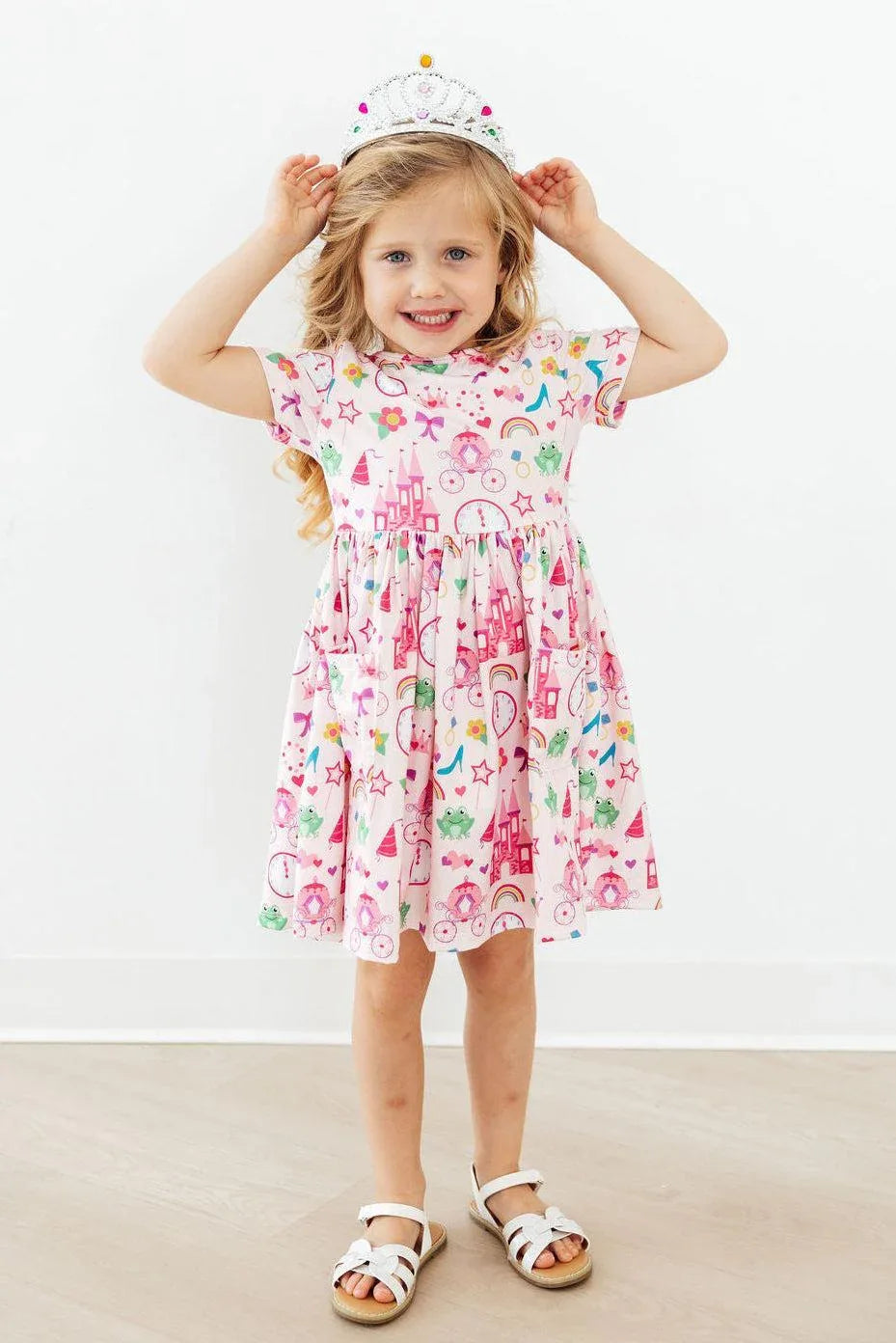 Princess & the Froggie S/S Pocket Twirl Dress - Mila & Rose ® - Flyclothing LLC