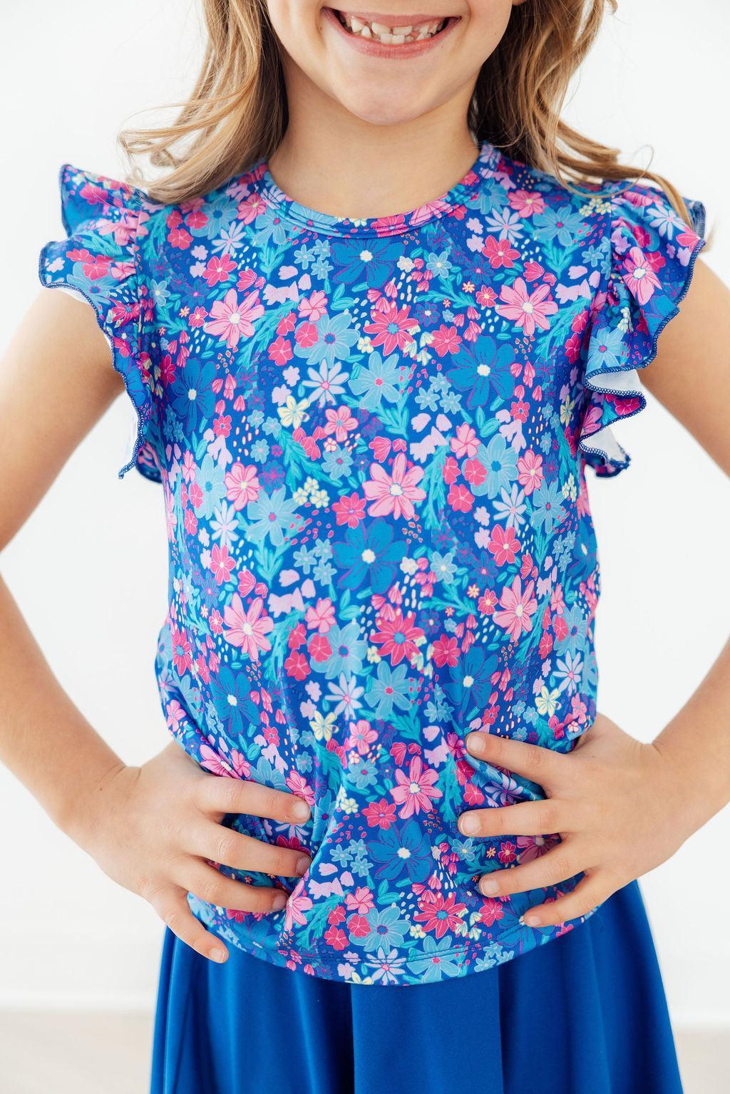 Dreaming Daisies S/S Ruffle Tee - Mila & Rose ® - Flyclothing LLC