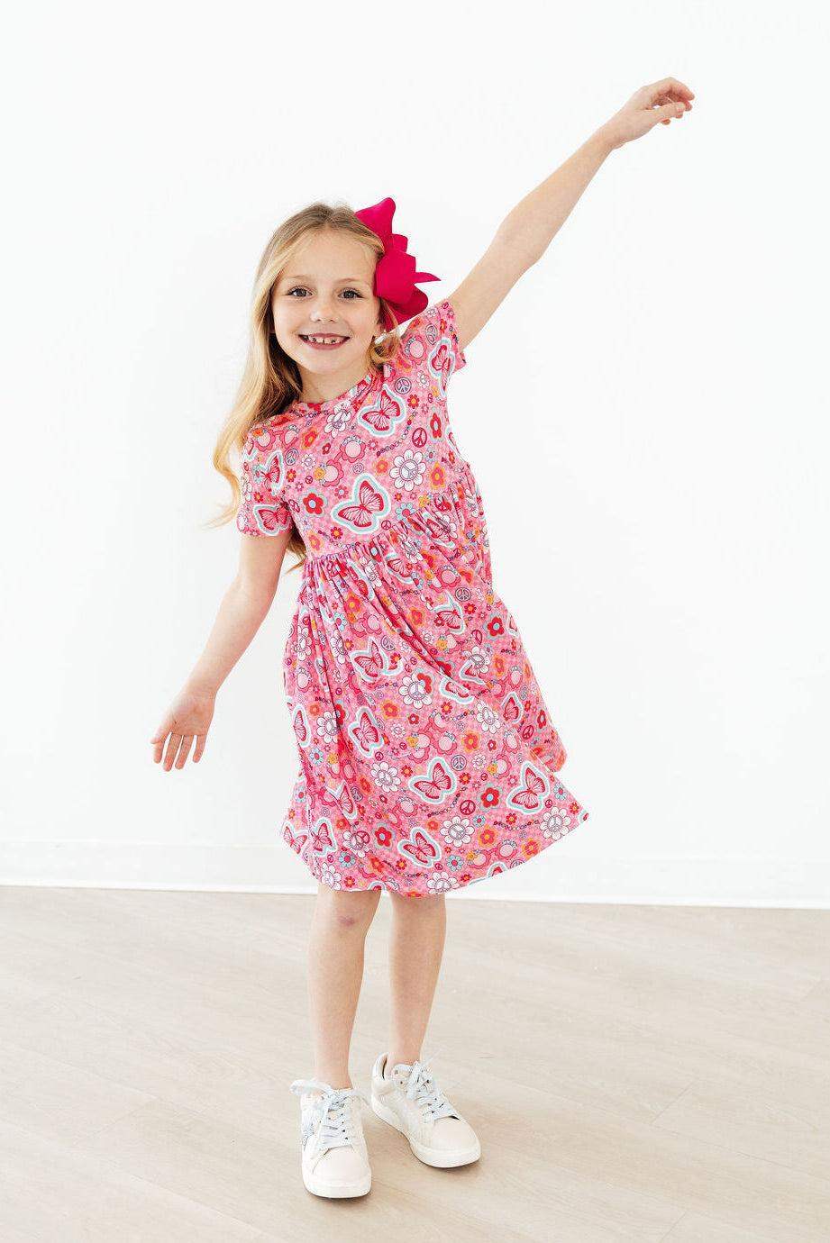 Hippie Sissy S/S Pocket Twirl Dress - Mila & Rose ® - Flyclothing LLC