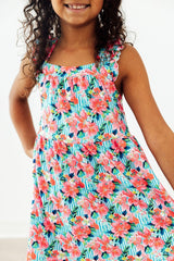 Petals in Paradise Ruffle Cross Back Dress - Mila & Rose ® - Flyclothing LLC