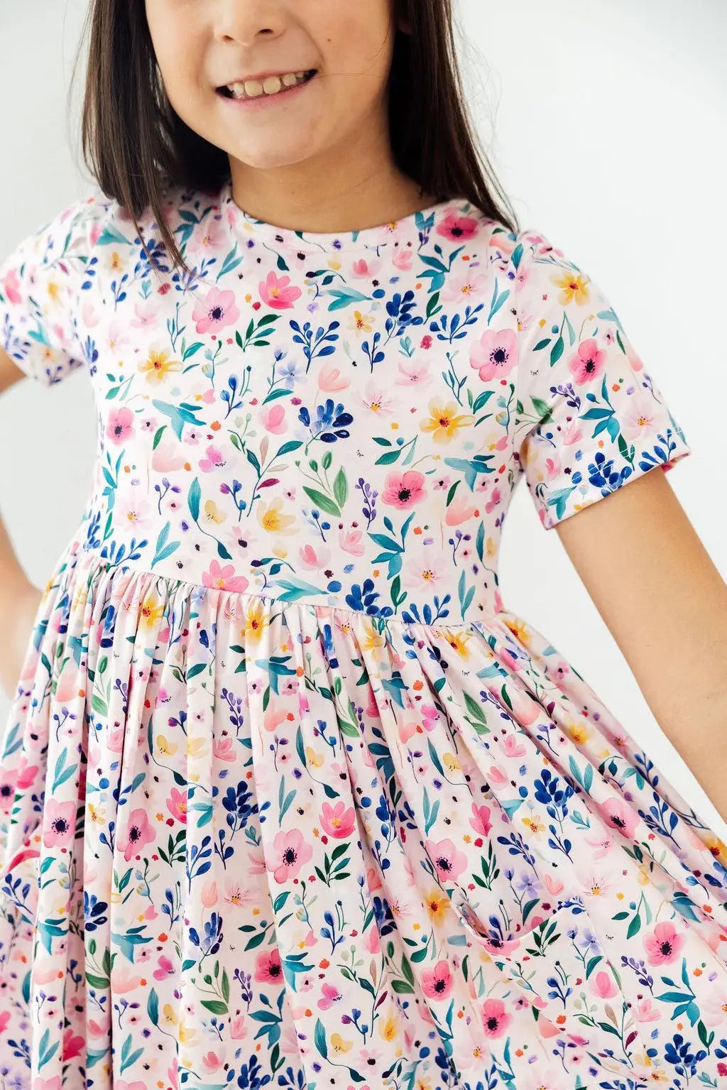 Morning Meadows S/S Pocket Twirl Dress - Mila & Rose ® - Flyclothing LLC