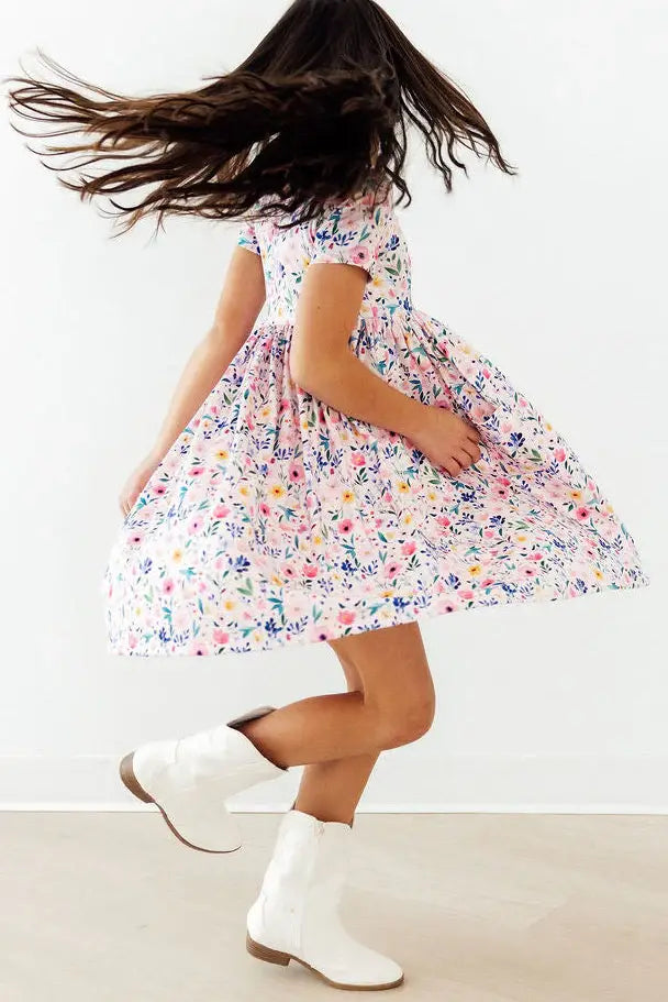 Morning Meadows S/S Pocket Twirl Dress - Mila & Rose ® - Flyclothing LLC