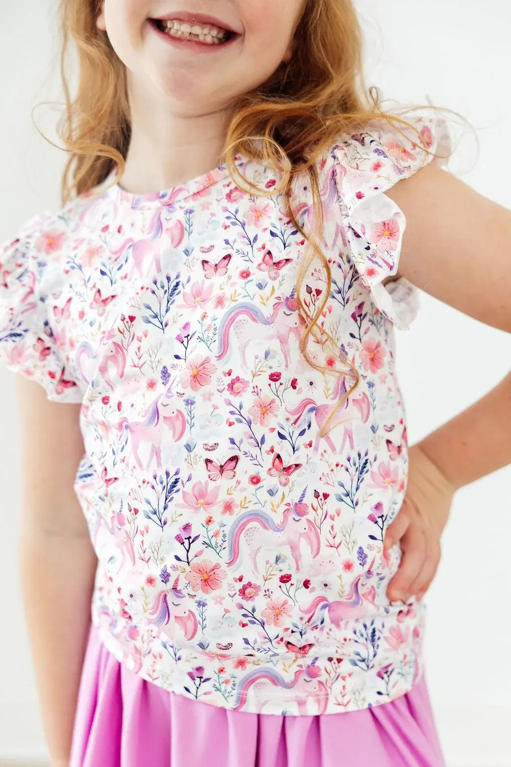 Whimsical Woods S/S Ruffle Tee - Mila & Rose ® - Flyclothing LLC
