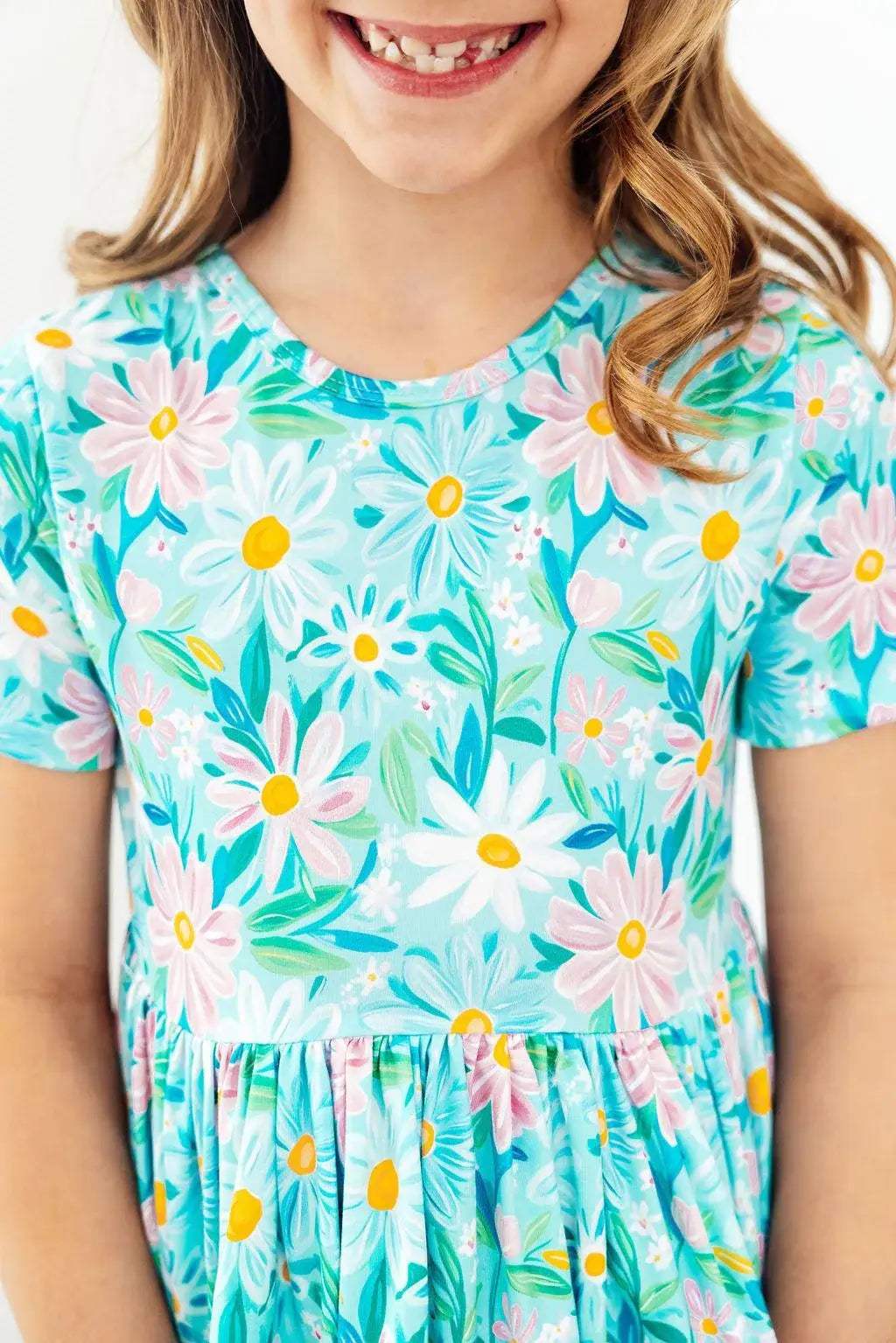 Preppy Daisies S/S Pocket Twirl Dress - Mila & Rose ® - Flyclothing LLC