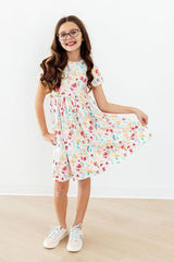 Painted Posies S/S Pocket Twirl Dress - Mila & Rose ® - Flyclothing LLC