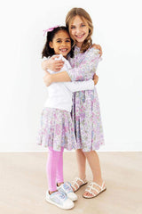 Spring Gardens 3/4 Sleeve Pocket Twirl Dress - Mila & Rose ® - Flyclothing LLC