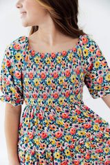 Beautiful Blossoms Smocked Ruffle Dress - Mila & Rose ® - Flyclothing LLC