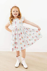 Birthday Cakes Flutter Sleeve Twirl Dress - Mila & Rose ® - Flyclothing LLC