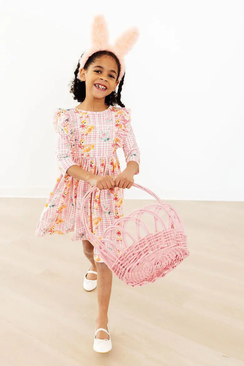 Daisy Ducklings 3/4 Sleeve Ruffle Twirl Dress - Mila & Rose ® - Flyclothing LLC