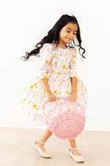 Carrot Cutie 3/4 Sleeve Ruffle Twirl Dress - Mila & Rose ® - Flyclothing LLC