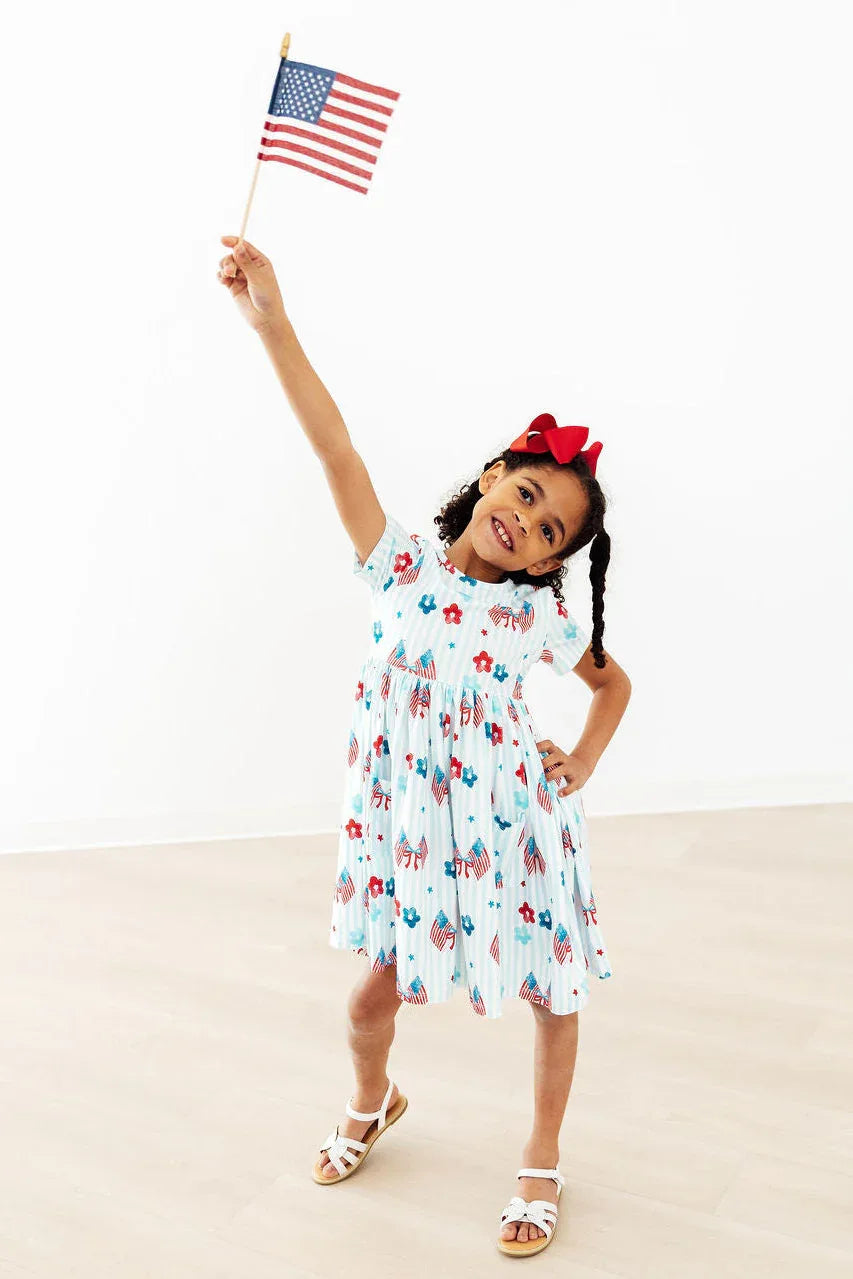 Home of the Brave S/S Pocket Twirl Dress - Mila & Rose ® - Flyclothing LLC