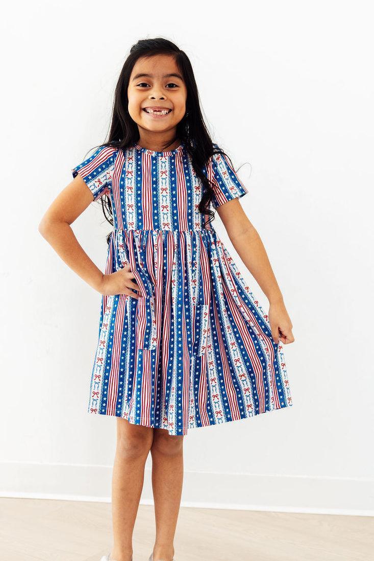 All-American Girl S/S Pocket Twirl Dress - Mila & Rose ® - Flyclothing LLC